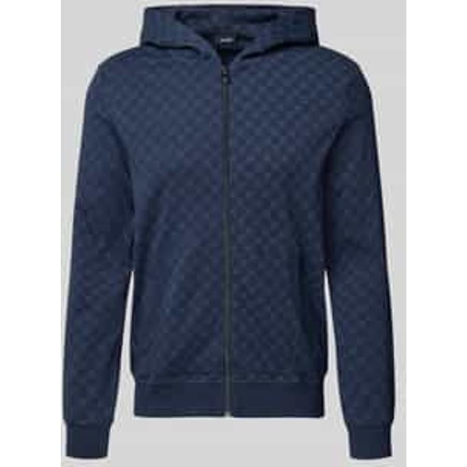 Sweatjack met logomotief en capuchon