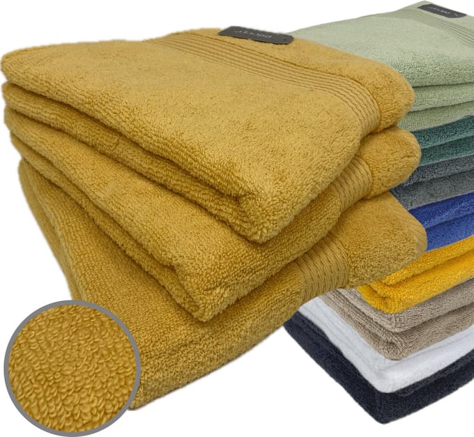 iSleep Terry Handdoek - 3 Stuks - 60x110 cm - Oker