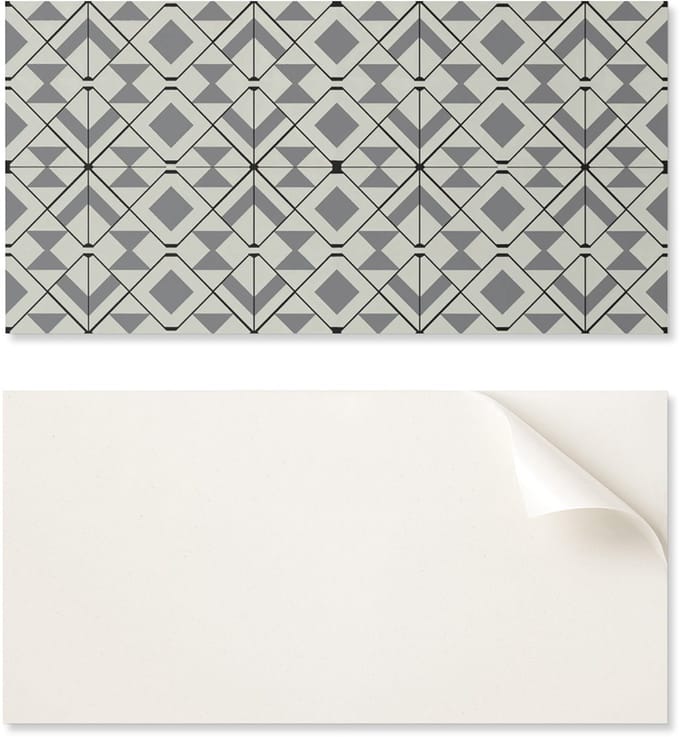 Zelfklevend decoratief element van vinyl voor thuis, 100x50 cm, geometrisch ruitpatroon