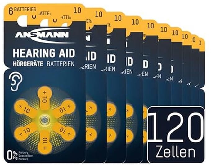 Gehoorapparaatbatterijen type 10 | 120 stuks | 1,4 V | Zink Lucht