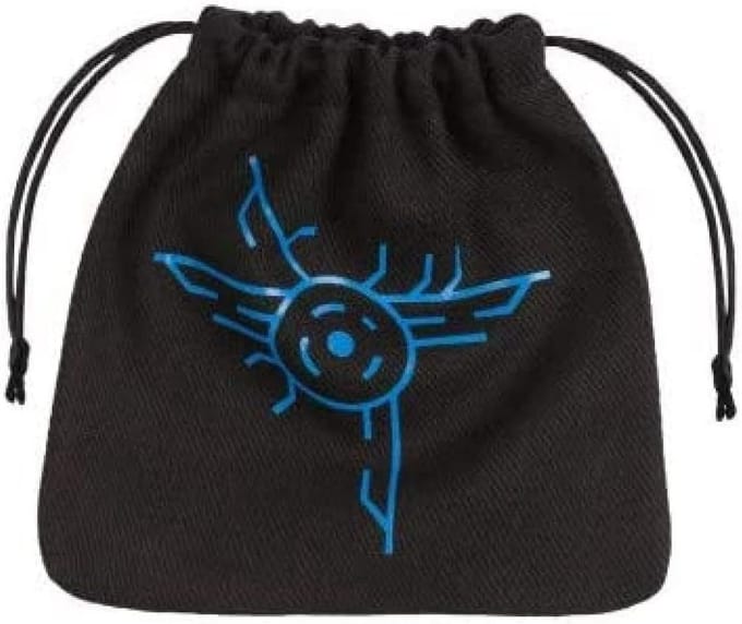 Zwarte en Blauwe Dobbelstenen Tas voor Spelaccessoires