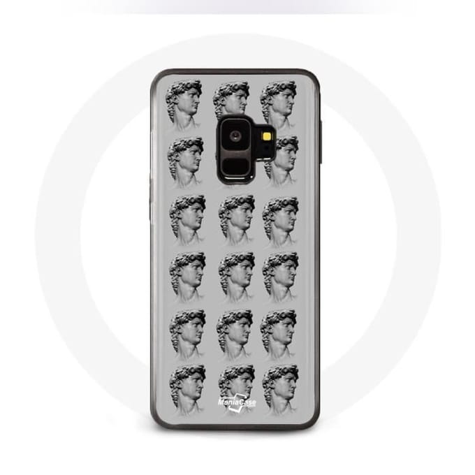 Hoesje - Samsung - Galaxy S9 - Flexibel - Standbeeld - Grijs grijs
