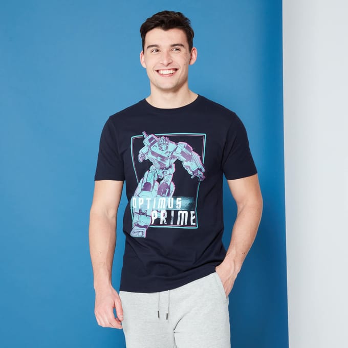 Transformers Optimus Prime Neon t-shirt - Marineblauw - S