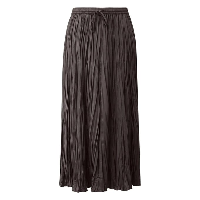 Plissé Midi Rok Effect Crêpe Met Koord Voor Vrouwen COMMA