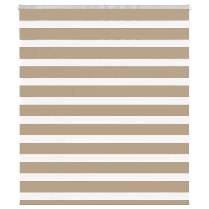vidaXL - Zebra - Blind - 125x150 - cm - stofbreedte - 120,9 - cm - polyester - zandbruin
