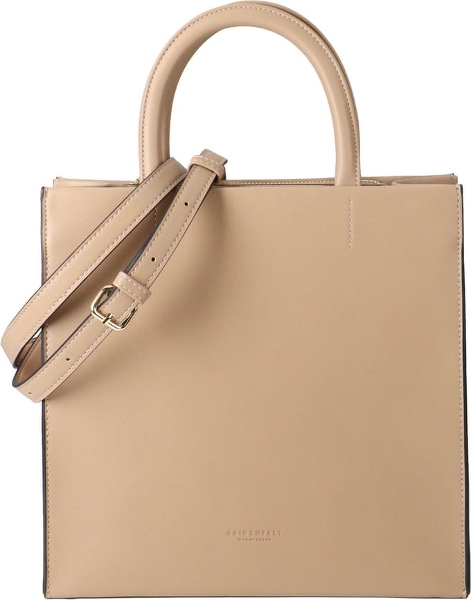 SEIDENFELT MANUFAKTUR Handtas Schoudertas Bente Bag Sand / Gold Bruine