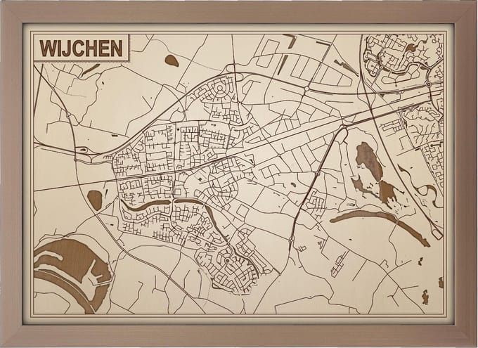 Decoratief Beeld - Houten Van Wijchen - Hout - Bekroned - Bruin - 21 X 30 Cm