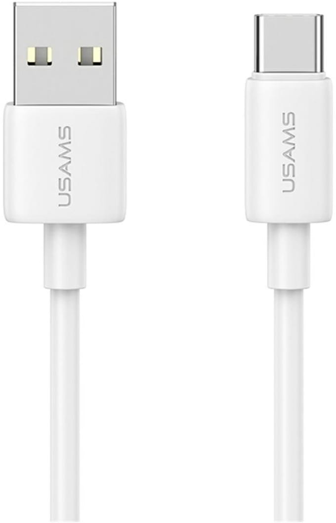 USAMS YD Series SJ708 USB-A naar USB-C kabel, 18W, 1m, Wit