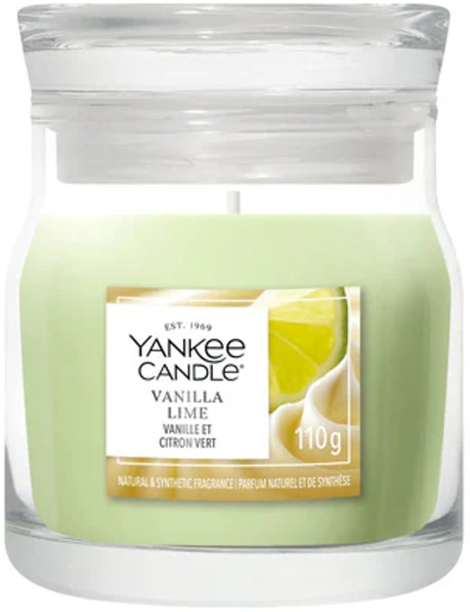 Yankee Candle - Vanilla Lime Small Jar Geurkaars - tot 30 branduren