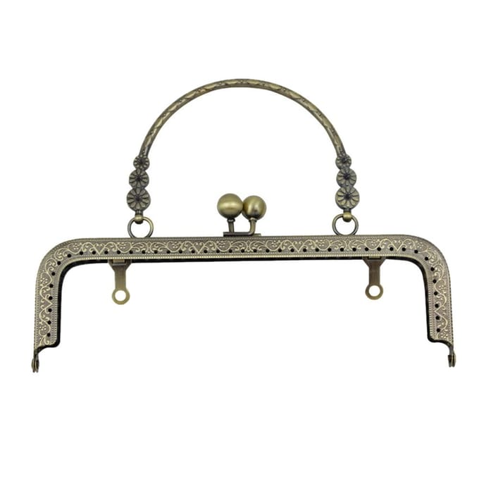 Cadre de fermoir de sac à main, fermoir de sac à main en métal pour la fabrication de sacs à main artisanaux DIY bronze