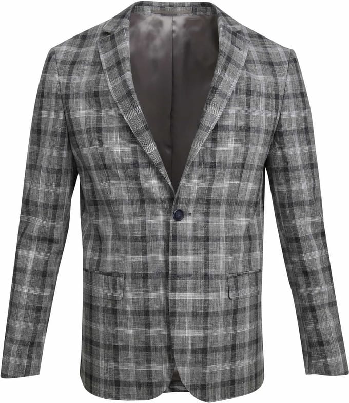 Suitable Prestige Colbert Pete Wolmix Grijs - Maat 52 - Heren blazer