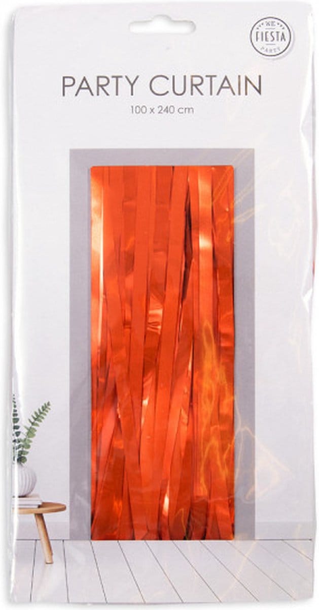 Brandvrije deurgordijn folie  oranje.