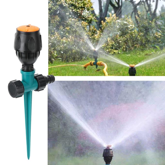 360 Graden Roterende Gazon Water Sproeier Tuin Irrigatie Besproeiing Koeling Accessoires black