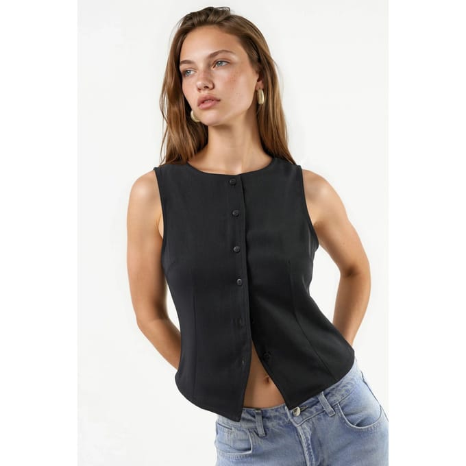 Geknoopte Mouwloze Top