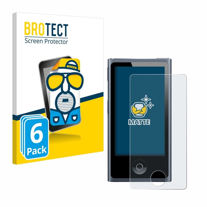 BROTECT - Screenprotector voor Apple iPod nano 2012 (7. Gen.) - Folie Beschermfolie matte 6 Stuks