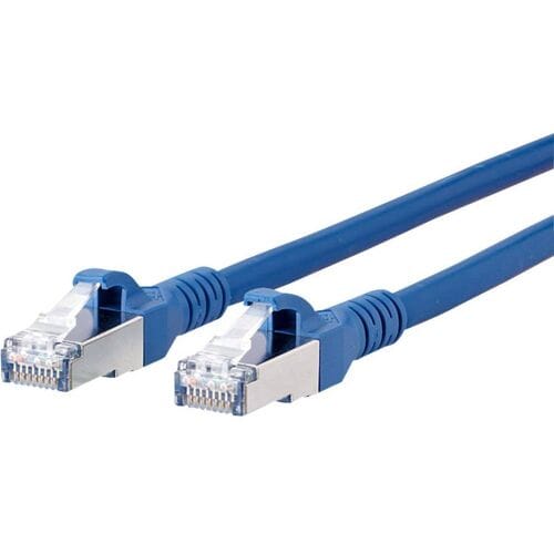 Metz Connect 1308452044-E RJ45 Netwerkkabel, patchkabel CAT 6A S/FTP 2.00 m Blauw Snagless 1 stuk(s)