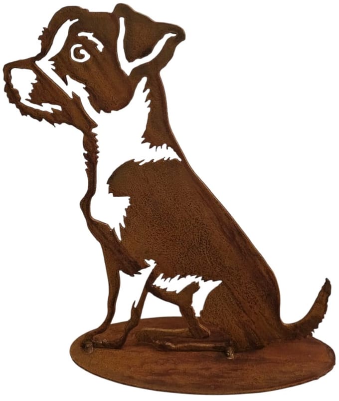 Tuinbeeld – Max de Ruwharige Jack Russell – B22 x H28 cm