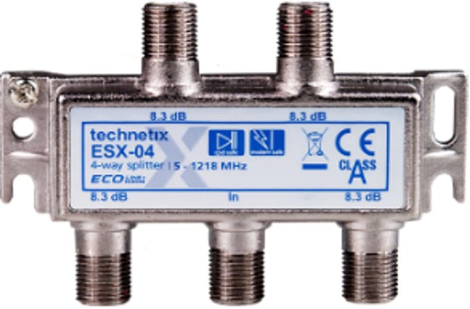 Technetix 4 weg splitter F connector ESX-04