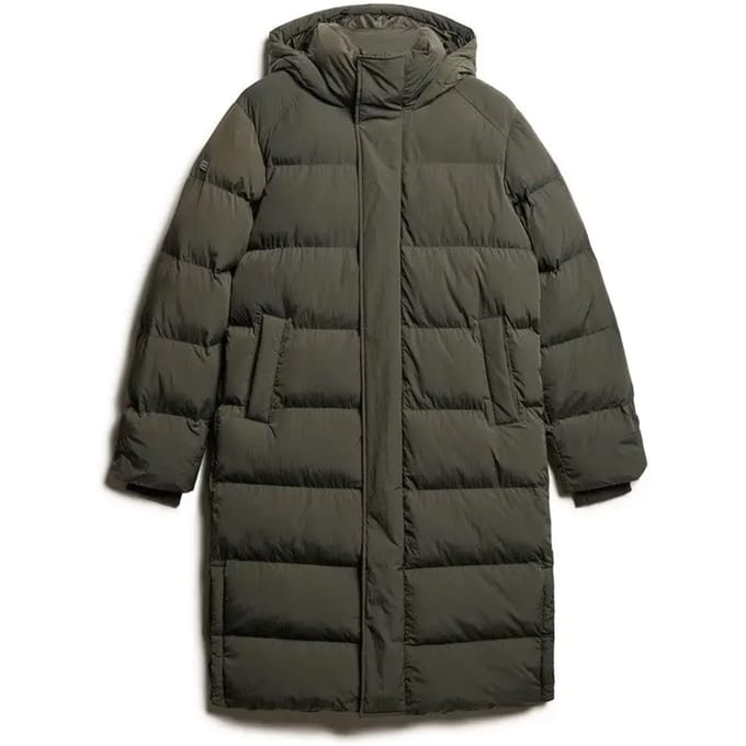 Superdry Hooded Longline Puffer Winterjas Heren - Maat S