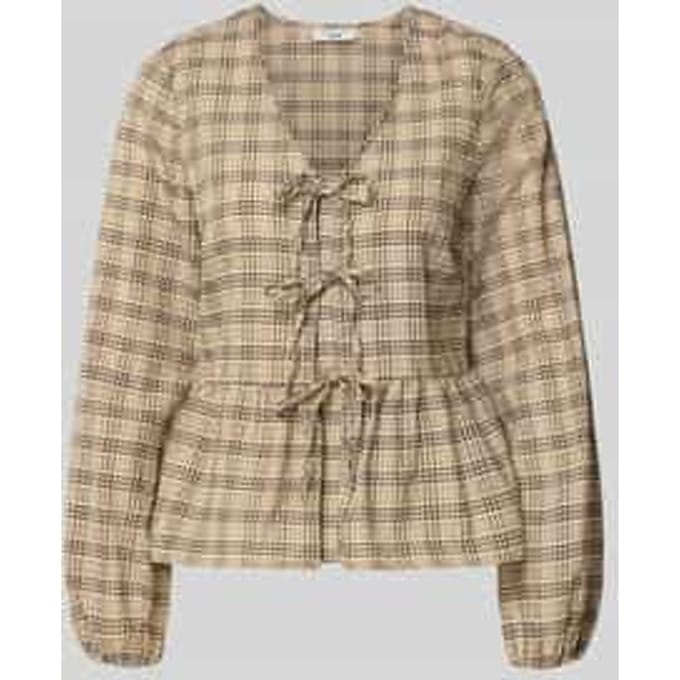 Slim fit blouse met lange mouwen van Katoenmix