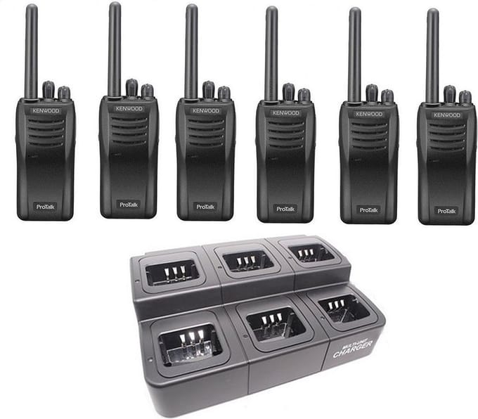 Kenwood TK3501 portofoon set met 6-voudige lader