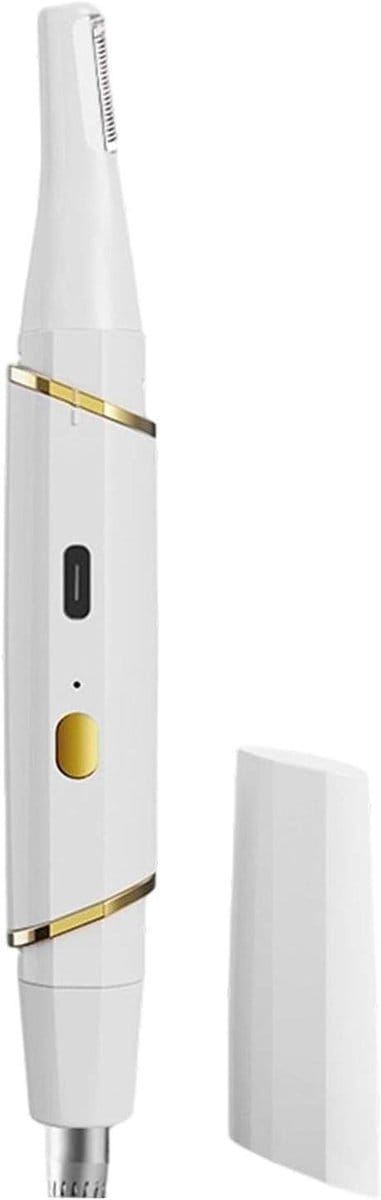 Wenkbrauwscheerapparaat - Epileerapparaat - Persoonlijke verzorging - Dubbele kop - USB Oplaadbaar - Wit