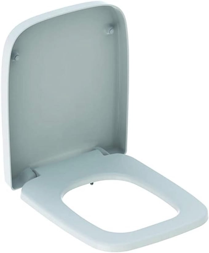 Witte WC-bril met dekstop en metalen bevestiging