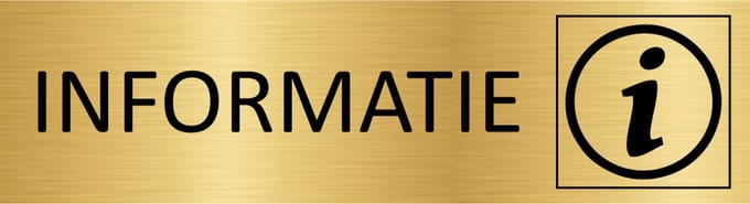 CombiCraft deurbordje Informatie in goud met tape - 165 x 45 mm