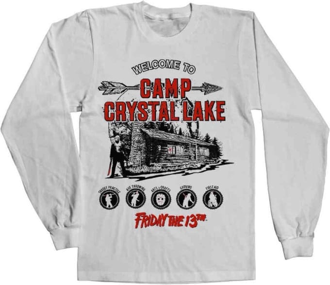 Friday The 13th Longsleeve shirt -M- Camp Crystal Lake Wit