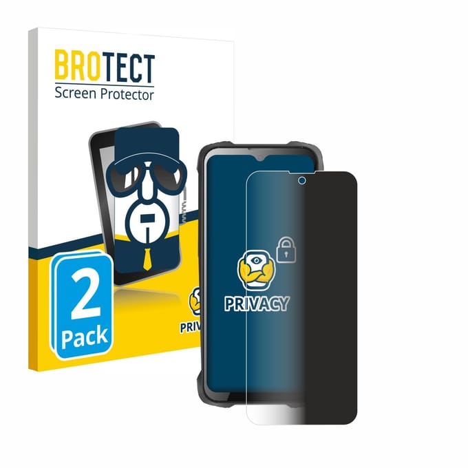 BROTECT - privacy screenprotector voor Cubot King Kong 9 - Folie Beschermfolie Blauwlichtfilter 2 Stuks