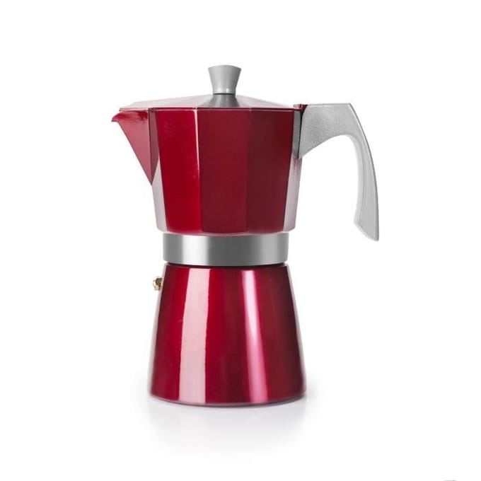 Cafetière - Ibili - Evva Red - 3 Tasses - 150 ml - Fonte d'Aluminium - Induction rouge