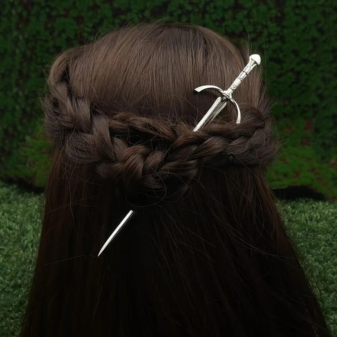Ridder Zwaard Haarpin Uniek Nieuw Zwaard Stijlvolle Haaraccessoire voor Vrouwen black