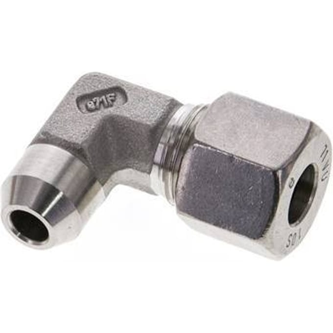 10S & 15mm RVS L-Vorm Snijringkoppeling Lasverbinding 630bar ISO 8434-1