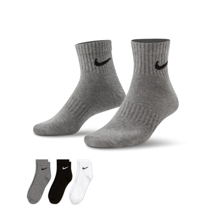 Nike Everyday Lightweight Korte Sokken 3 Paren Wit,Zwart,Grijs EU 46-50 Man