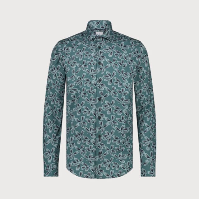 Blue Industry Bloemenprint stretch shirt |