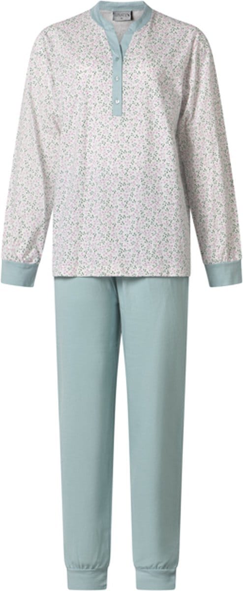 Lunatex - Dames pyjama katoen - print blue - maat S