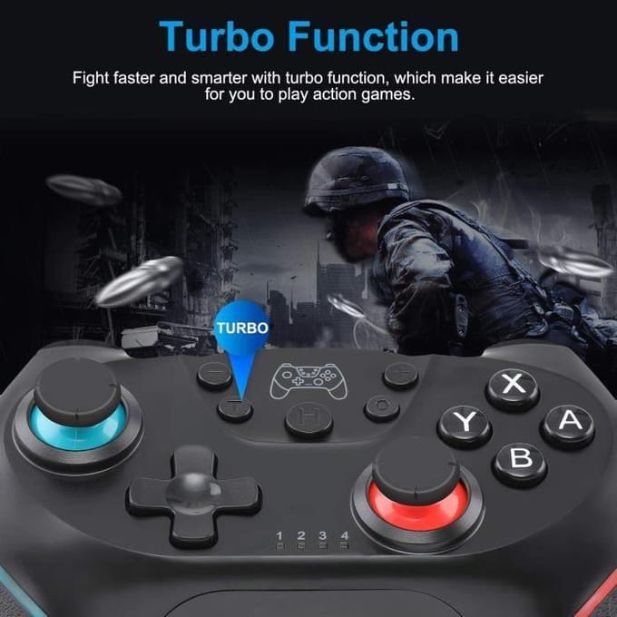 Manette sans fil pour Nintendo Switch, Bluetooth Manette Switch Pro Noir