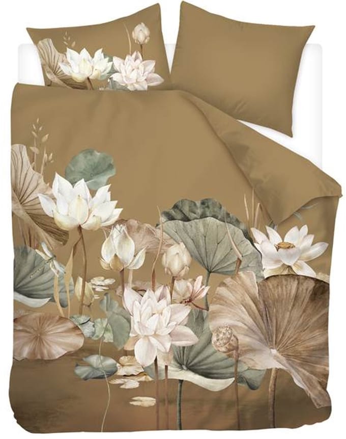Snoozing Lua Dekbedovertrek - Tweepersoons - 200x200/220 cm - Goud