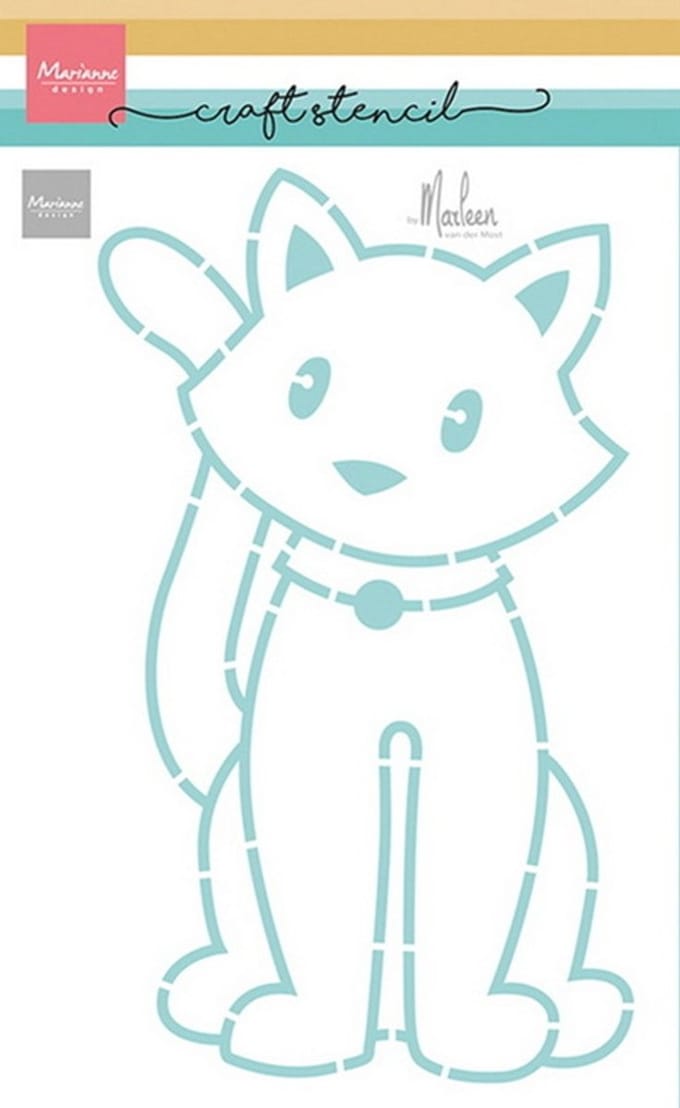 Craft stencils, Sitting cat by Marleen