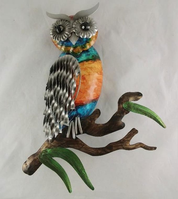 AL - Wanddecoratie - Uil - 32 x 43 cm