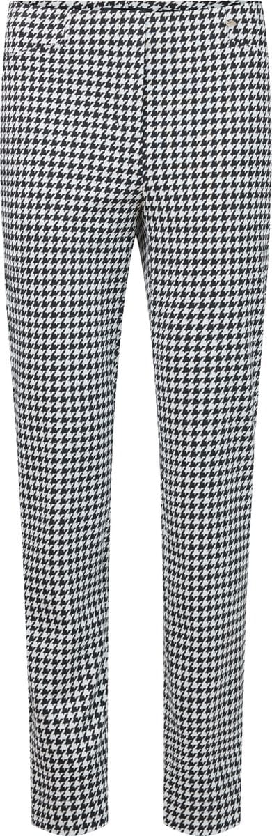 Robell Bella Flanel Pantalon Pied de Poule Zwart/Wit Maat 52