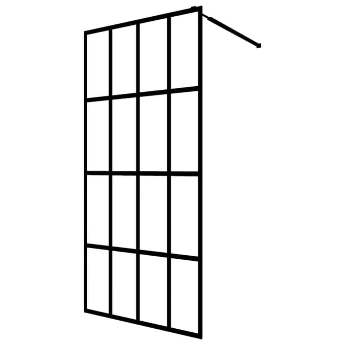 vidaXL - Inloopdouchewand - 100x195 - cm - transparant - gehard - glas