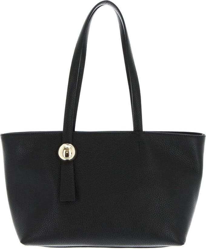 FURLA Leren Schoudertas Sfera Tote Bag Nero Zwart
