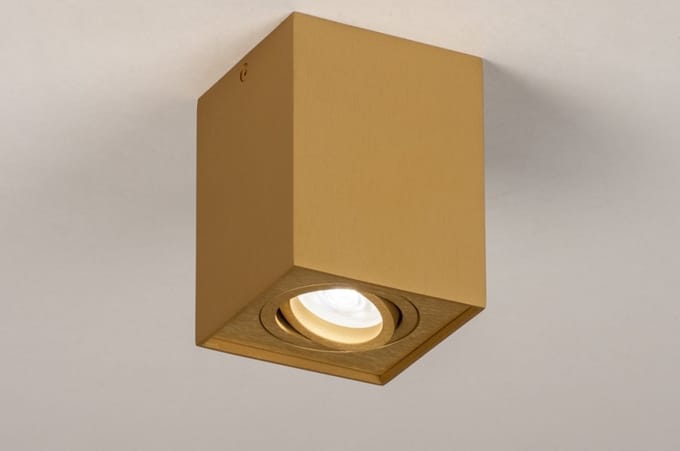 Lumidora Opbouwspot 74140 - BOHR - GU10 - Goud - Messing (kleur) - Aluminium