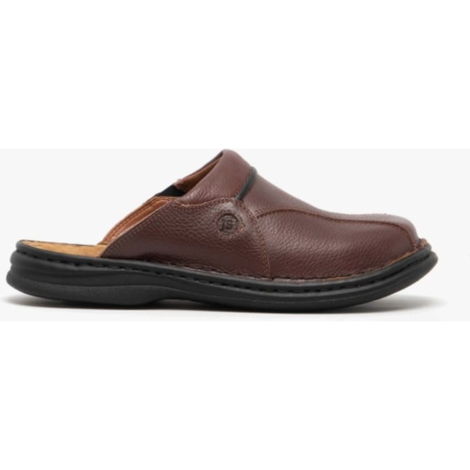 Josef Seibel Klaus Brasil Pantoffels Open Muilen Bruin Leer Heren - Bruin - 48