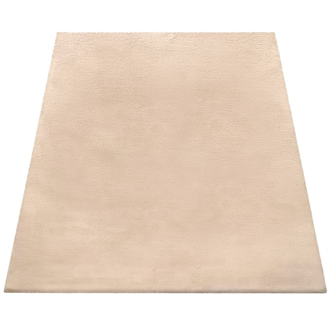 Vachtkleed Fluffy zand 60x90 cm