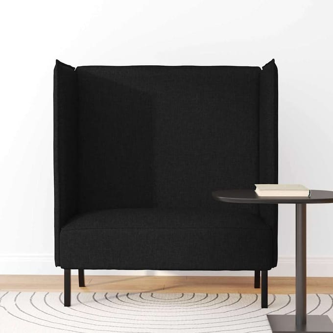 vidaXL - Hoog - rugbank - 101cm - Zwart - Stof