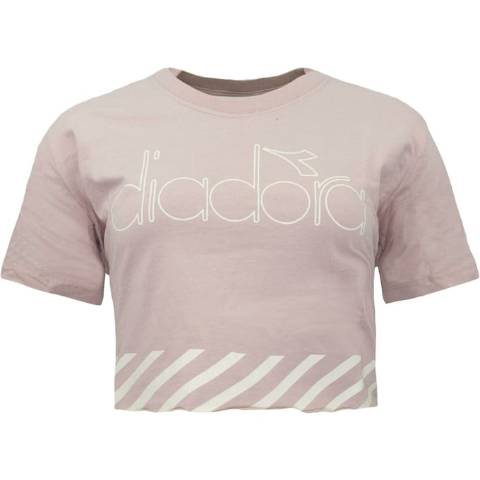 Diadora Crop Dames Roze Rook T-shirt