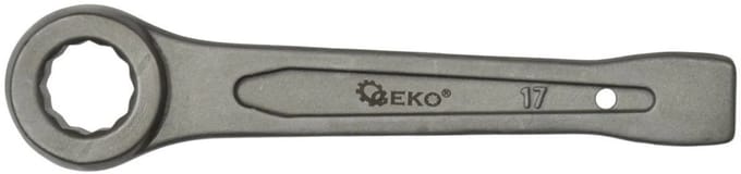 GEKO Ring Slogging Sleutel - 17mm - Voor Zwaar Werk - Chroom-Vanadium Staal