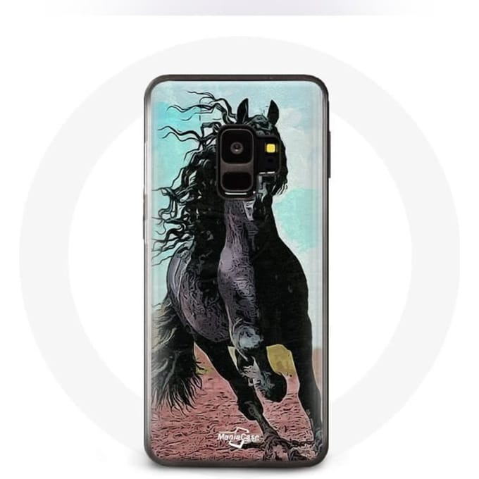 Coque - Le Cheval Noir - Samsung Galaxy S9 - Rigide - Protection - Noir